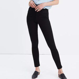 Madewell 9” High Rise Black Skinny Jeans